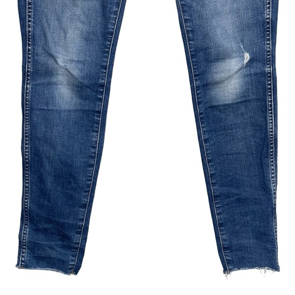 Madewell 10" High Rise Skinny Jeans 26 Button Fly Raw Hem Stretch Hanna Wash - Picture 5 of 11